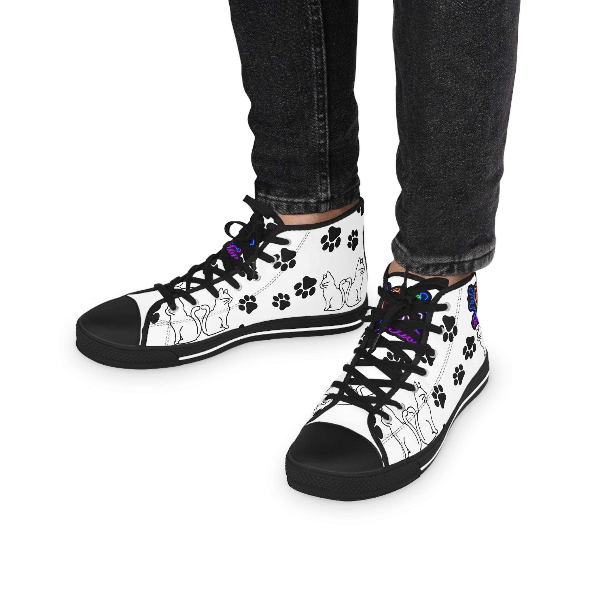 High Top Sneakers — Snot House Pussycat Cat Paw Print