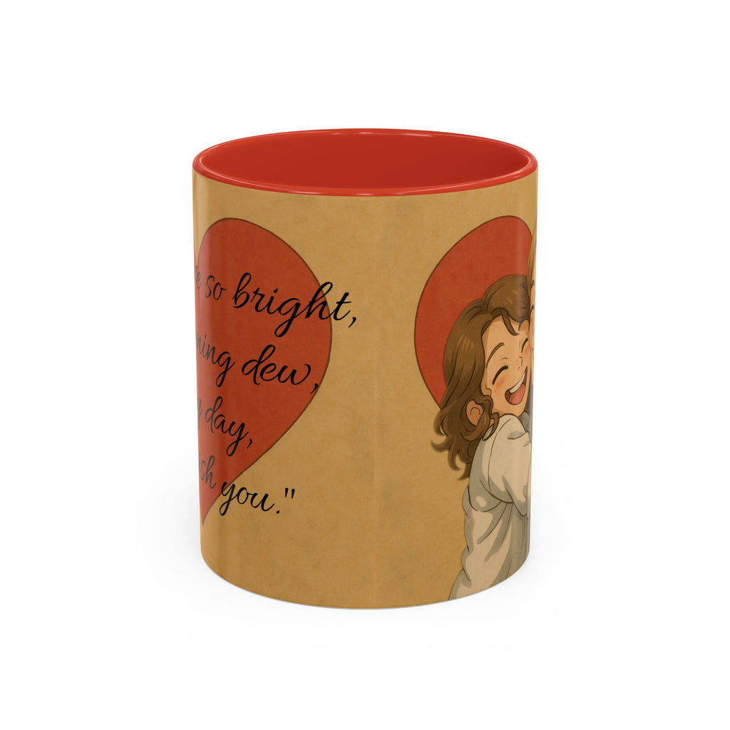 Mother's Day Coffee Mug - Perfect Gift for Mom, Gift Mug with Heart Background and Sweet Poem, Gift for Mom, Tea Cup, Present v3