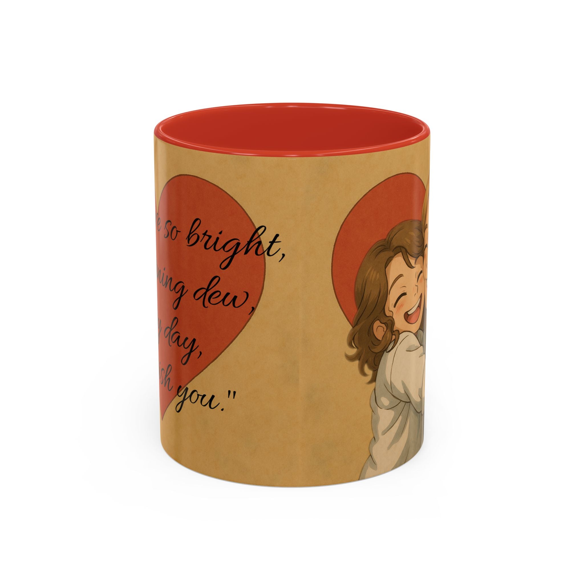 Mother's Day Coffee Mug - Perfect Gift for Mom, Gift Mug with Heart Background and Sweet Poem, Gift for Mom, Tea Cup, Present v3