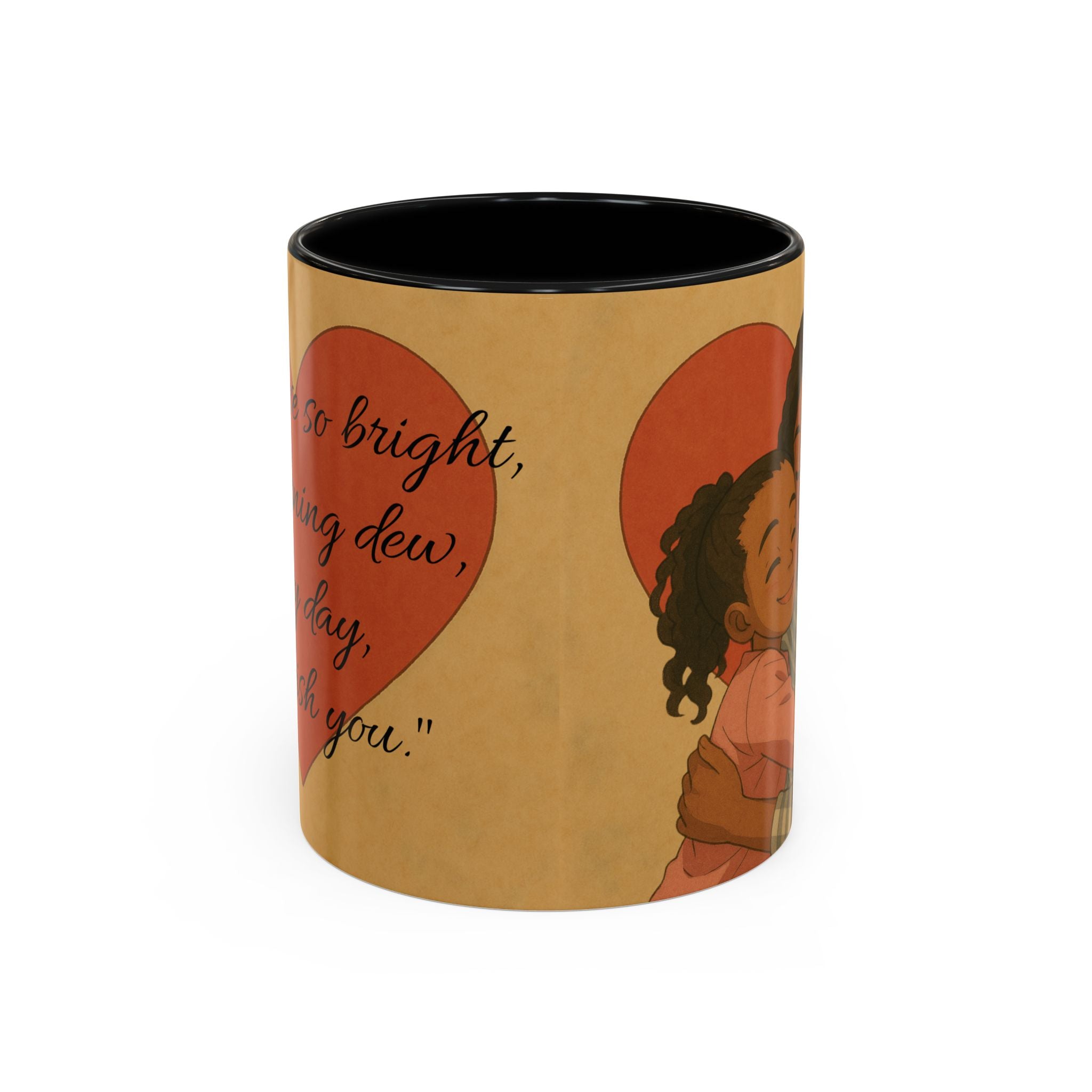 Mother's Day Coffee Mug - Perfect Gift for Mom, Gift Mug with Heart Background and Sweet Poem, Gift for Mom, Tea Cup, Present v4