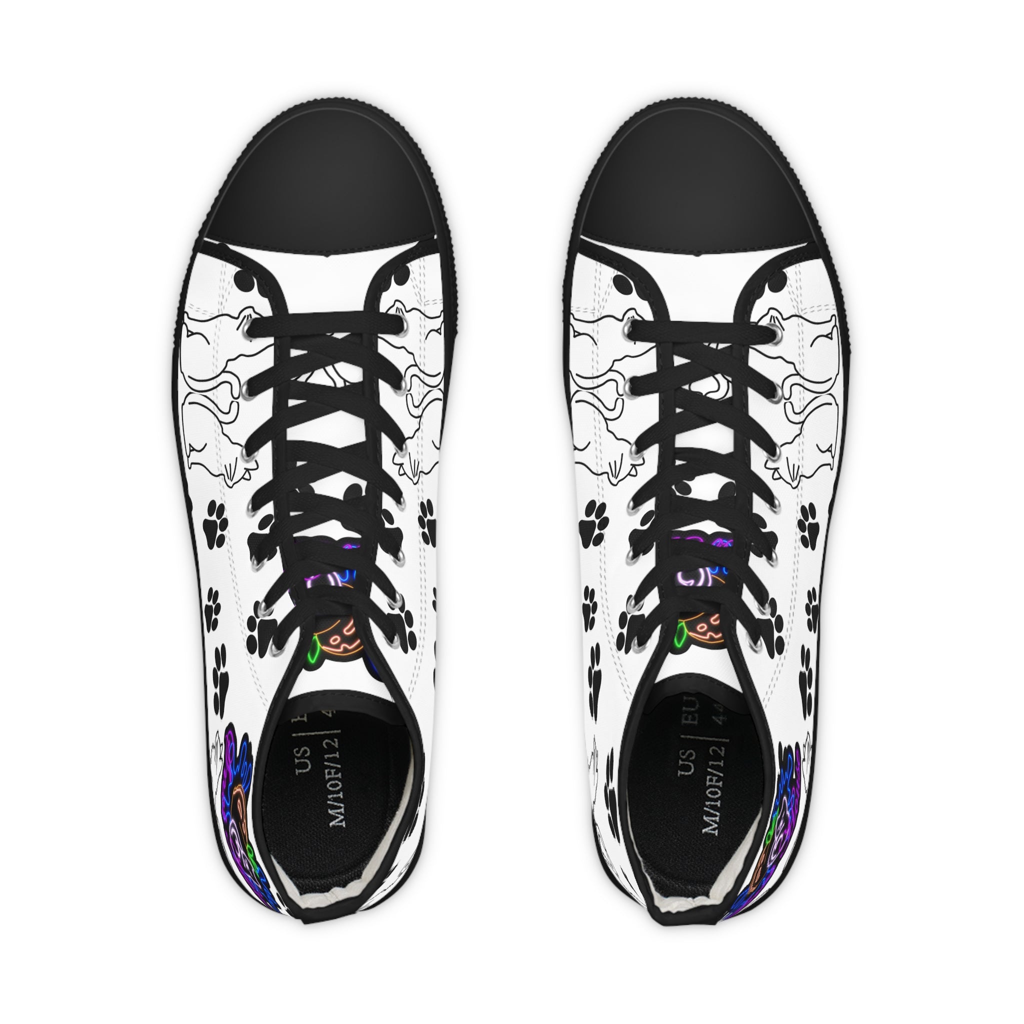 High Top Sneakers — Snot House Pussycat Cat Paw Print