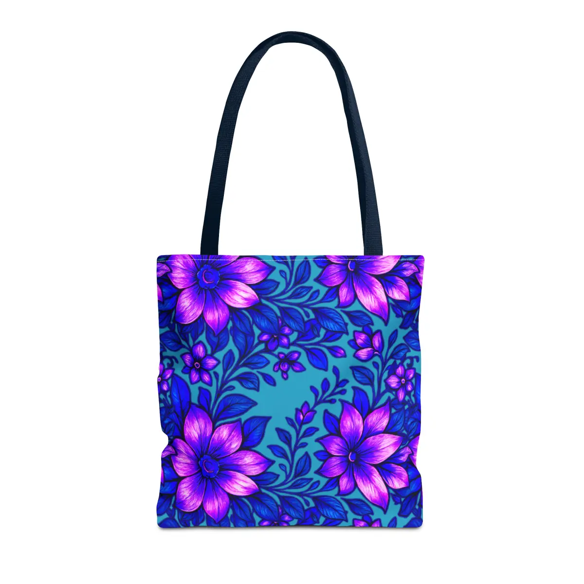 Floral Tote Bag — Reusable Shoulder Grocery & Beach Bag, Valentine's Day Gift for Ladies