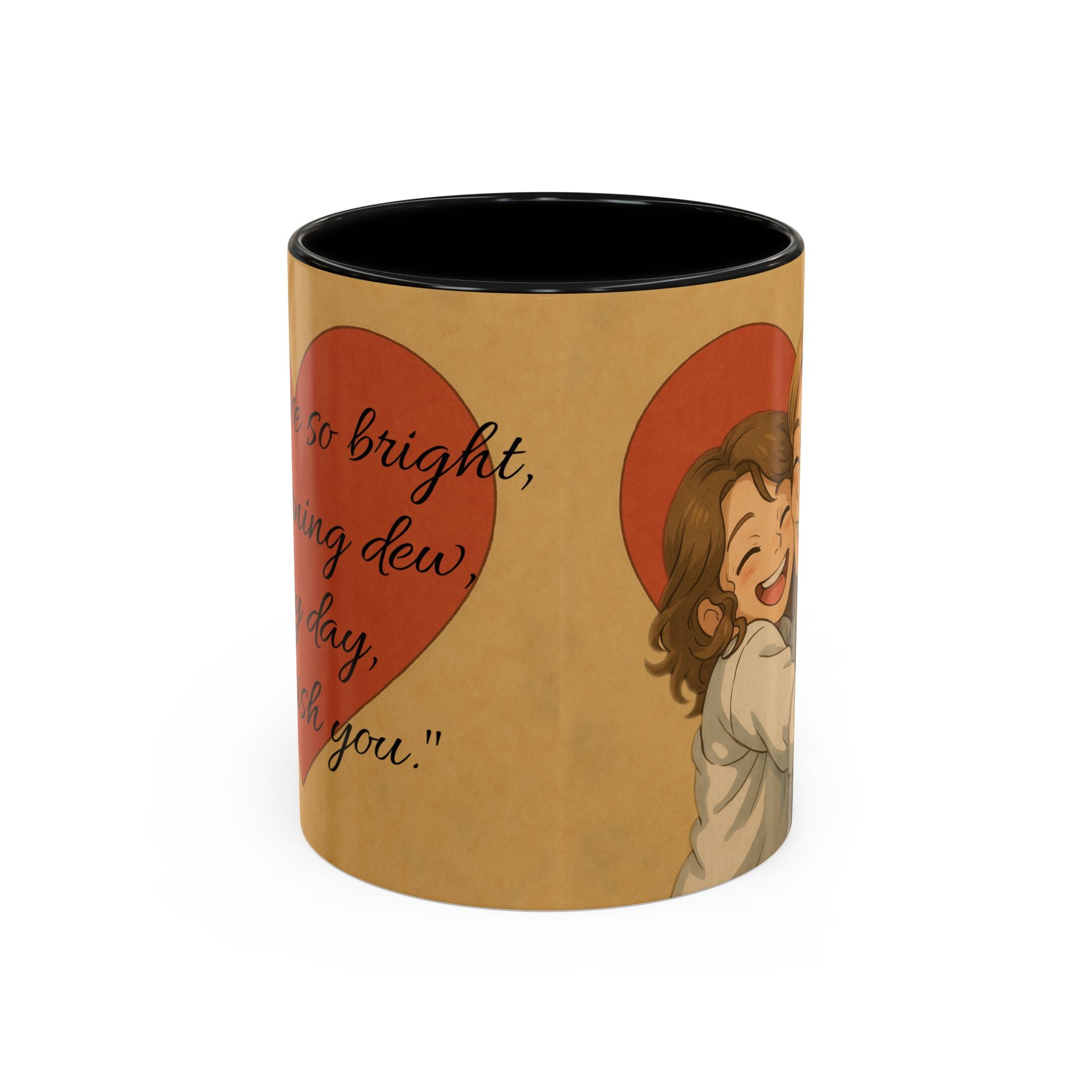 Mother's Day Coffee Mug - Perfect Gift for Mom, Gift Mug with Heart Background and Sweet Poem, Gift for Mom, Tea Cup, Present v3