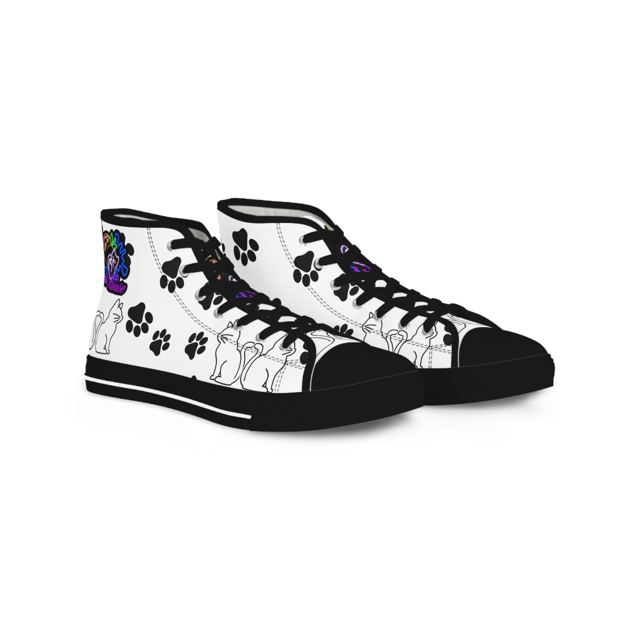 High Top Sneakers — Snot House Pussycat Cat Paw Print