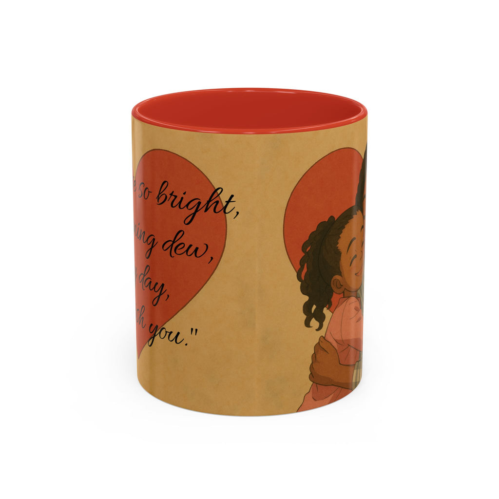 Mother's Day Coffee Mug - Perfect Gift for Mom, Gift Mug with Heart Background and Sweet Poem, Gift for Mom, Tea Cup, Present v4