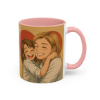 Mother's Day Coffee Mug - Perfect Gift for Mom, Gift Mug with Heart Background and Sweet Poem, Gift for Mom, Tea Cup, Present v3