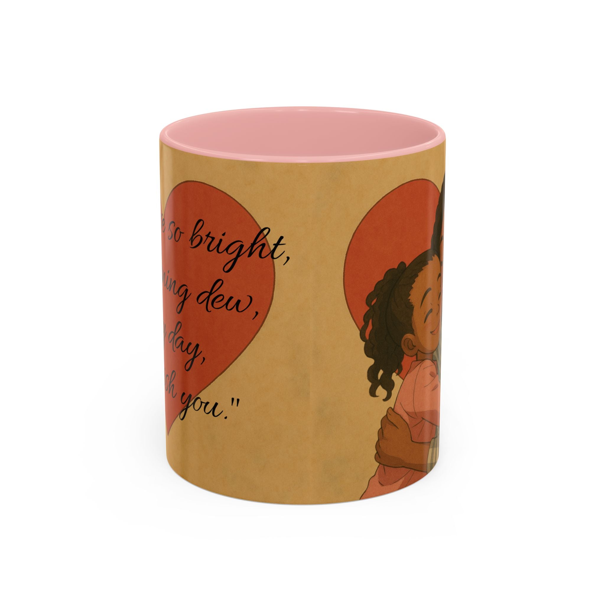 Mother's Day Coffee Mug - Perfect Gift for Mom, Gift Mug with Heart Background and Sweet Poem, Gift for Mom, Tea Cup, Present v4