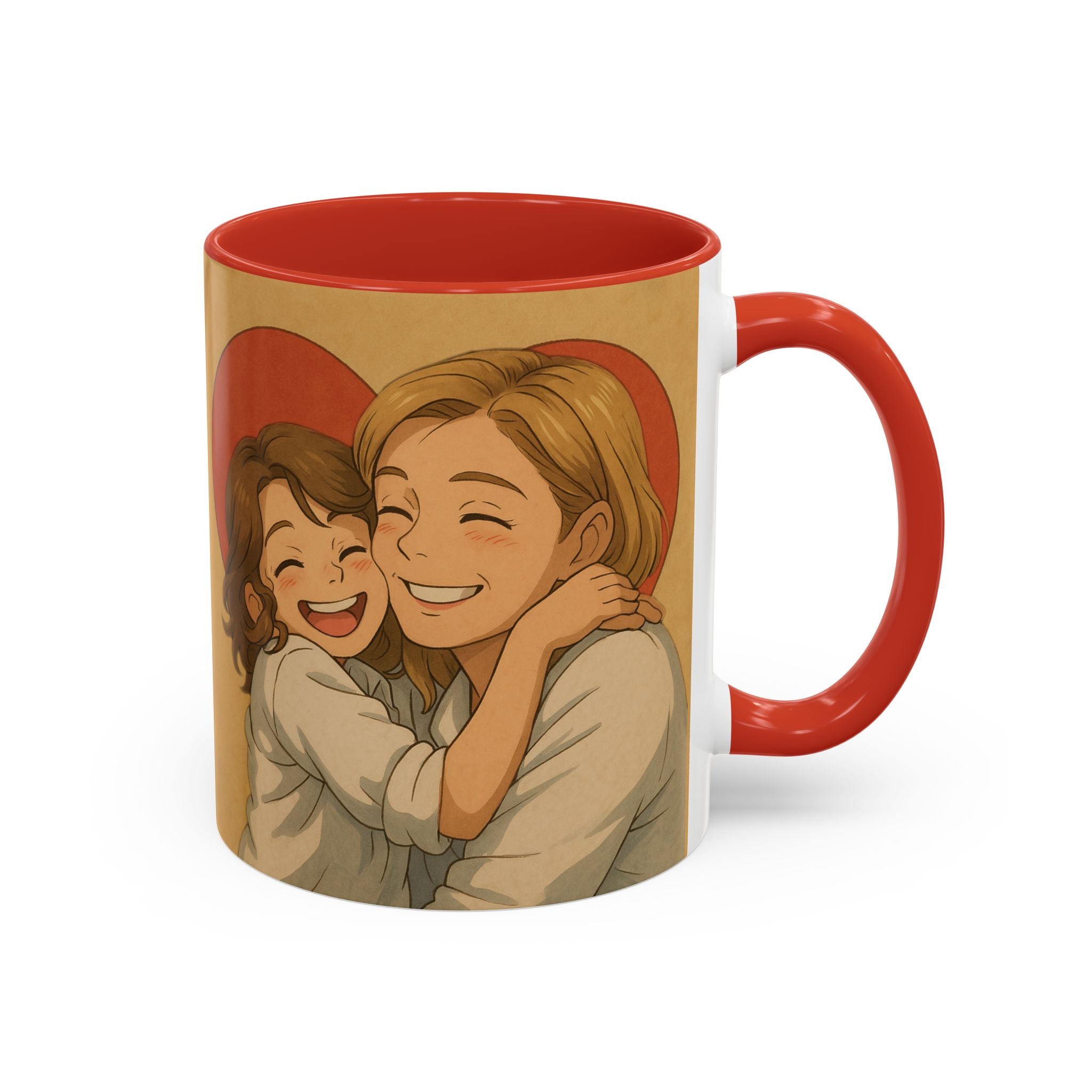 Mother's Day Coffee Mug - Perfect Gift for Mom, Gift Mug with Heart Background and Sweet Poem, Gift for Mom, Tea Cup, Present v3