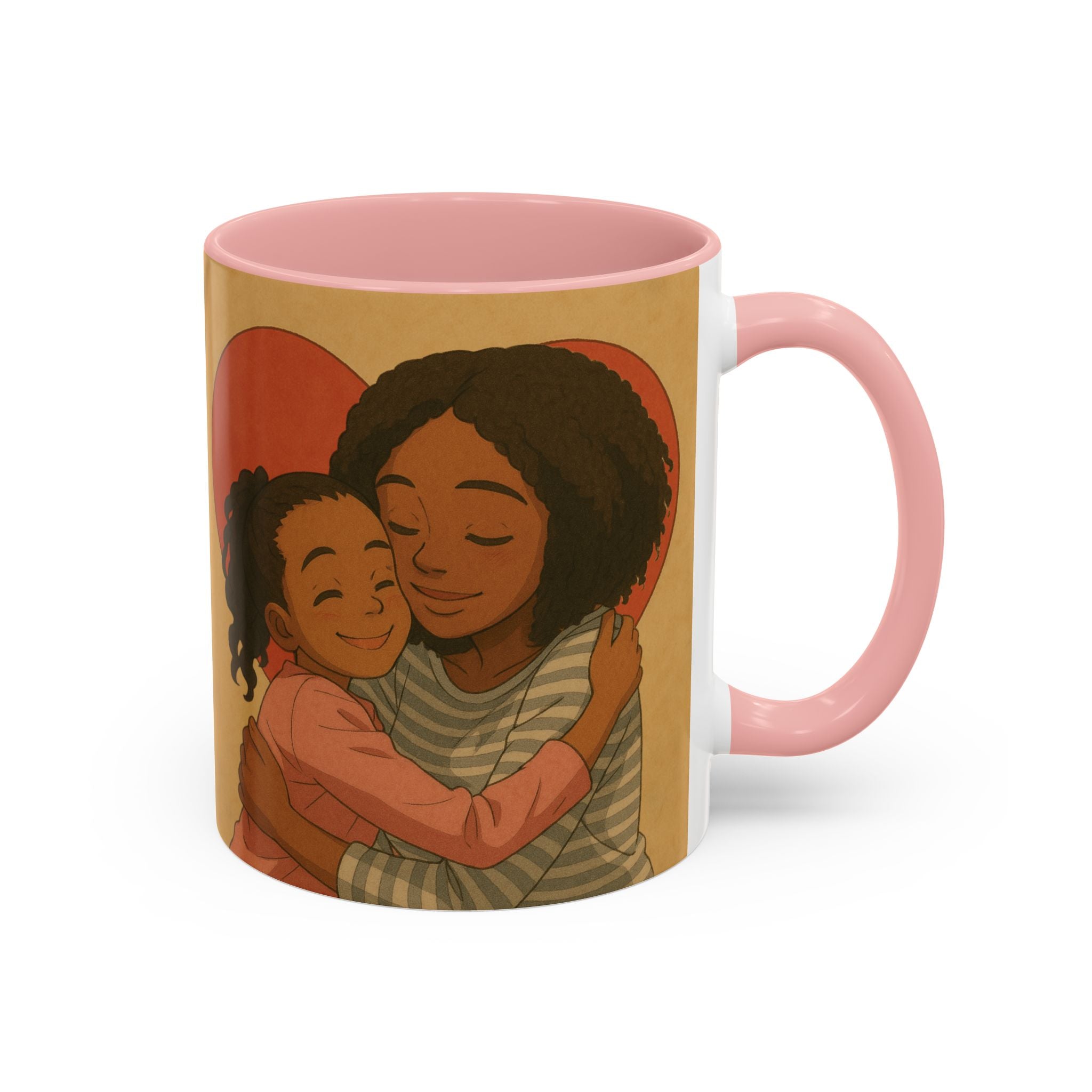 Mother's Day Coffee Mug - Perfect Gift for Mom, Gift Mug with Heart Background and Sweet Poem, Gift for Mom, Tea Cup, Present v4