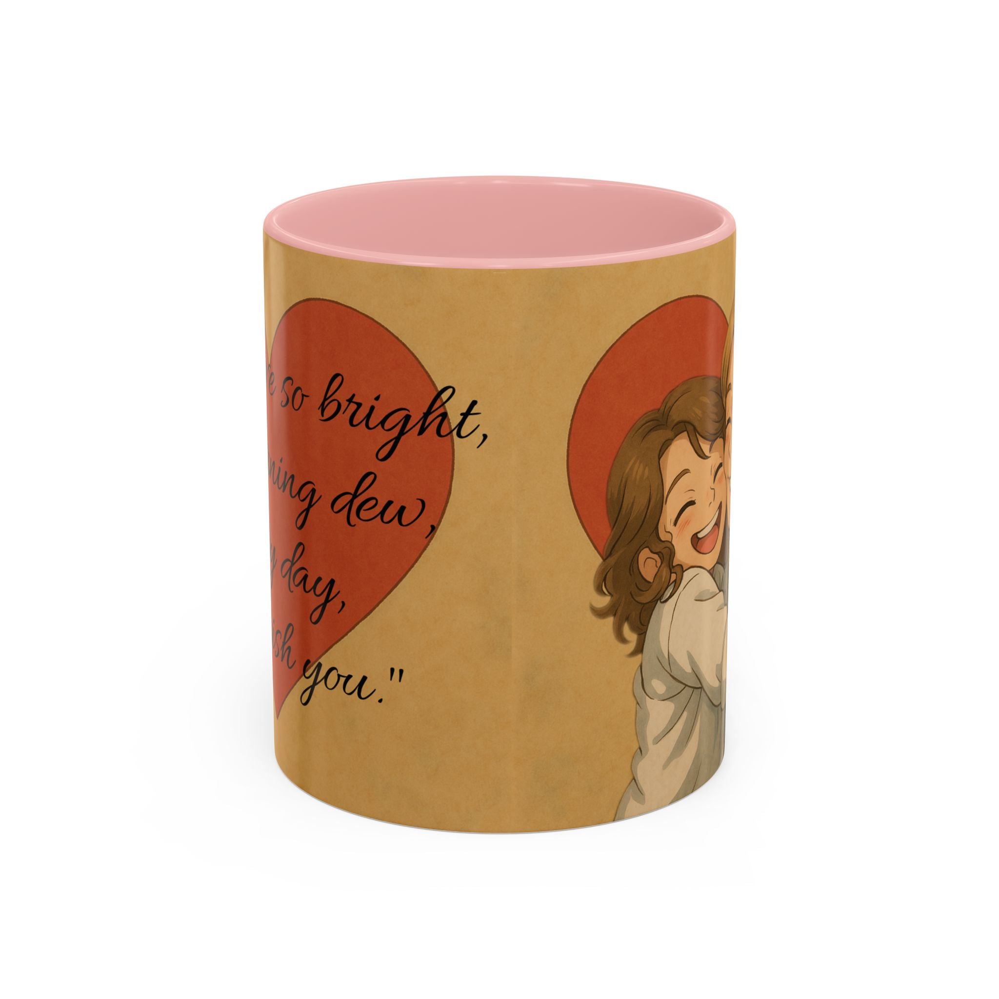 Mother's Day Coffee Mug - Perfect Gift for Mom, Gift Mug with Heart Background and Sweet Poem, Gift for Mom, Tea Cup, Present v3