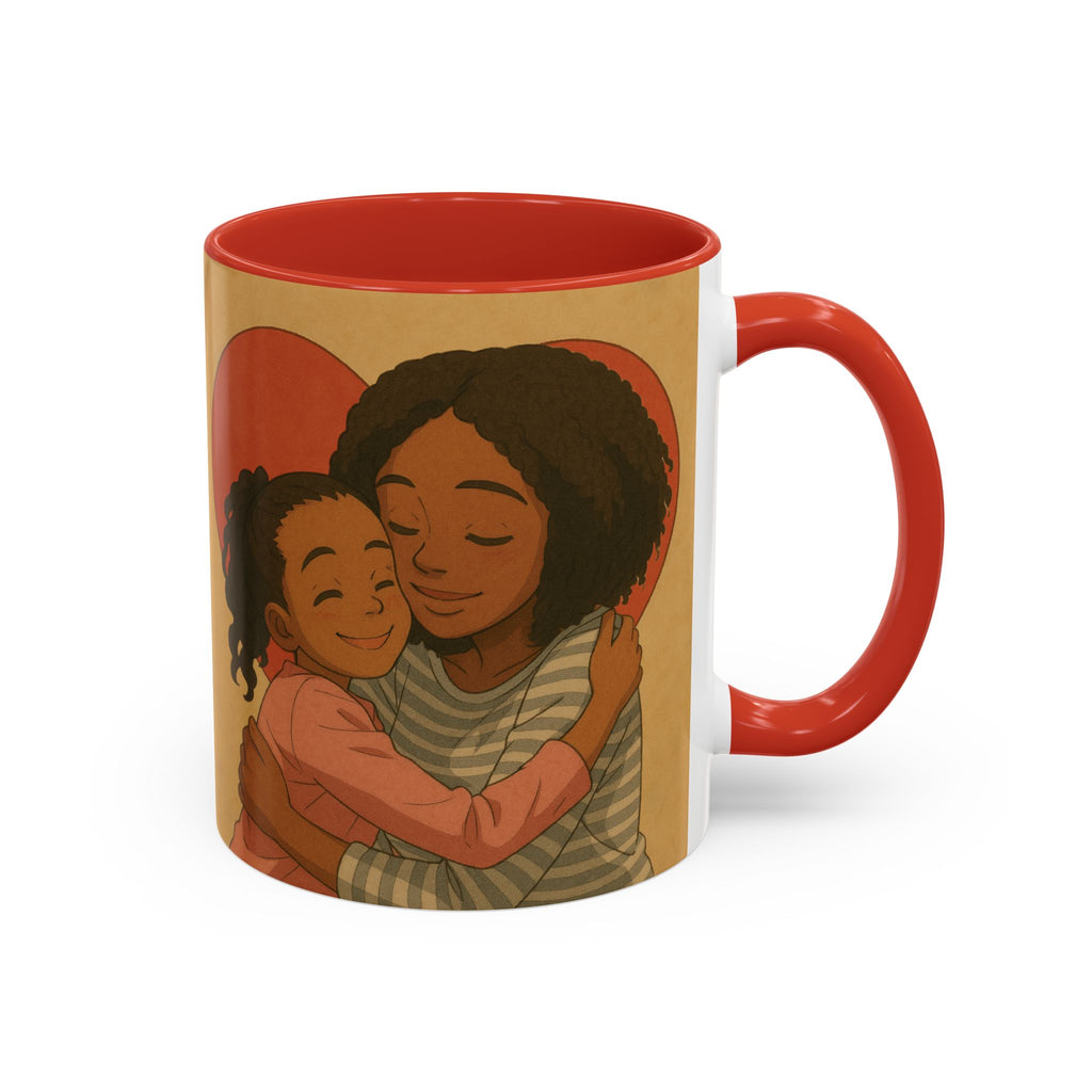 Mother's Day Coffee Mug - Perfect Gift for Mom, Gift Mug with Heart Background and Sweet Poem, Gift for Mom, Tea Cup, Present v4